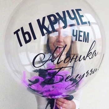 Bubble шарики с перышками